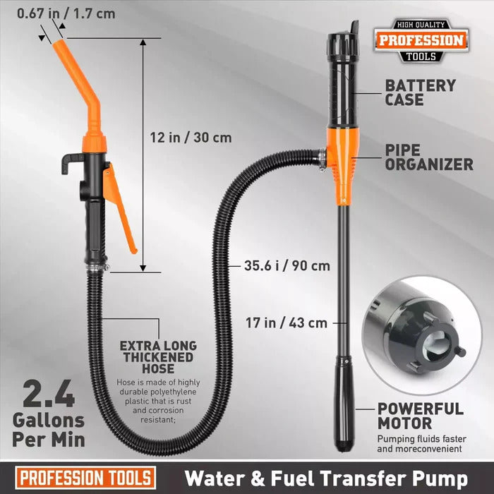 BrisbaneTools™ Portable Transfer Pump