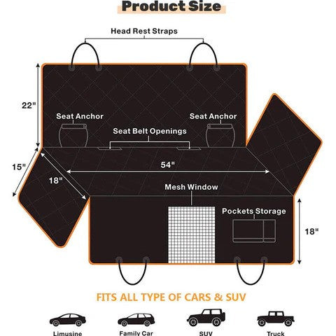 Brisbane™ Premium Hammock Pet Car Seat Cover